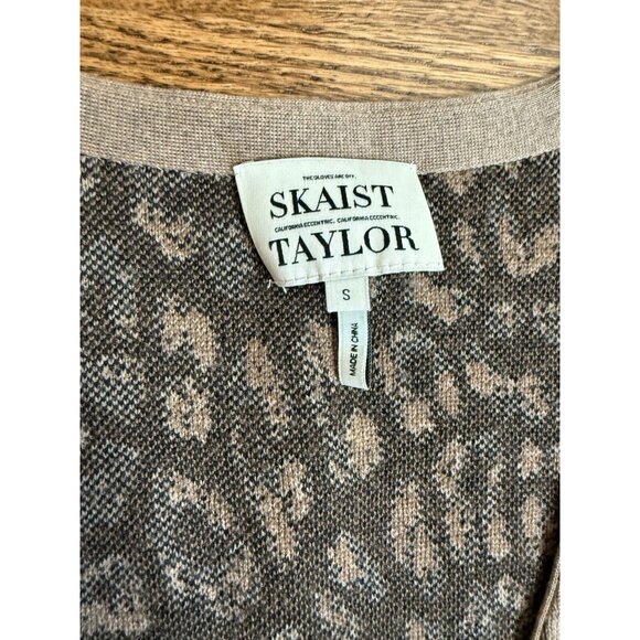 Skaist Tayloe Womens 100% Wool Leopard Print Cardigan - Picture 11 of 15
